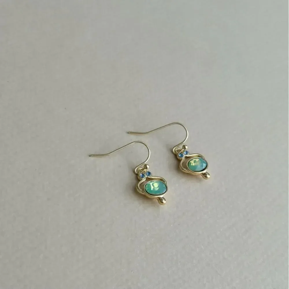 Gemstone drop earrings #2433